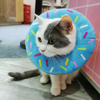 Collerette Gonflable Douce en Forme de Donut pour Chat