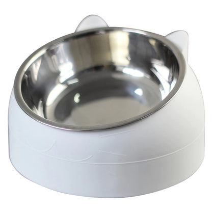 Gamelle orthopédique pour chat surélevée en inox