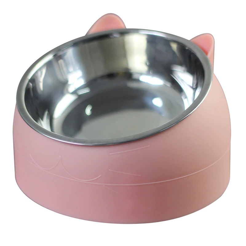 Gamelle orthopédique pour chat surélevée en inox