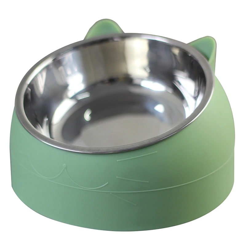 Gamelle orthopédique pour chat surélevée en inox