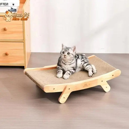 La planche à gratter 3 en 1 Griffoir, Lit, Jouet - pour Chat - Grat’Minou™