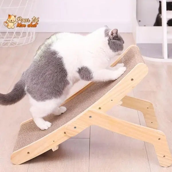 La planche à gratter 3 en 1 Griffoir, Lit, Jouet - pour Chat - Grat’Minou™