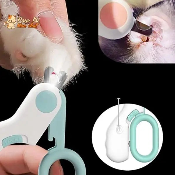 Coupe ongles sécurisé à LED - chat - chien - lapin - GriffouNet’™