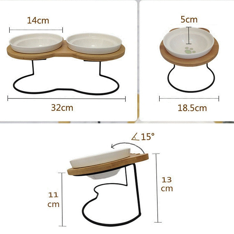 Gamelle pour chat design en céramique et hauteur - Tendre Fripouille