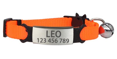 Collier pour chat en nylon personnalisé anti-étranglement