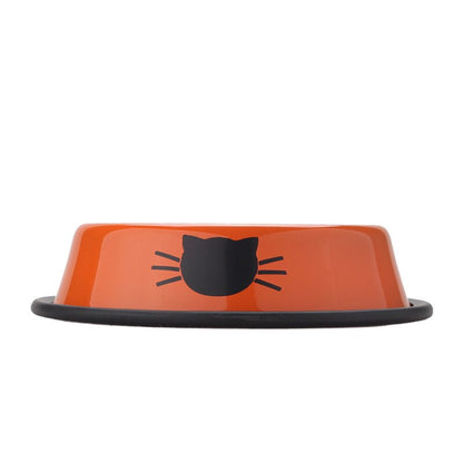 Gamelle pour chat design en inox avec motif de chaton colorée - Tendre Fripouille