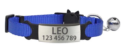 Collier pour chat en nylon personnalisé anti-étranglement