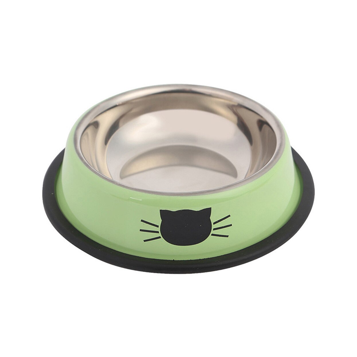 Gamelle pour chat design en inox avec motif de chaton colorée - Tendre Fripouille