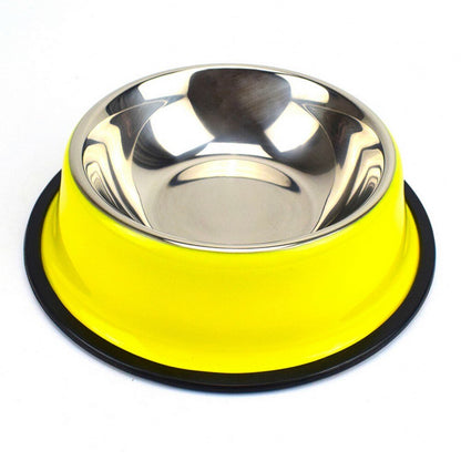 Gamelle pour chat et chien design en inox colorée - Tendre Fripouille