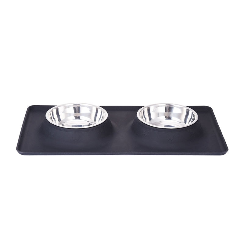 Gamelle en silicone et inox pour chien et chat - Tendre Fripouille