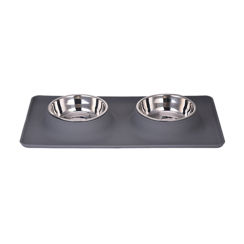 Gamelle en silicone et inox pour chien et chat - Tendre Fripouille