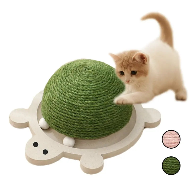 Jouet à gratter durable en forme de tortue en sisal pour chat