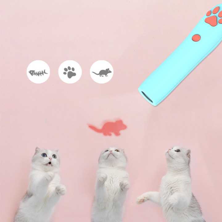 Jouet laser interactif LED à trois styles pour chat