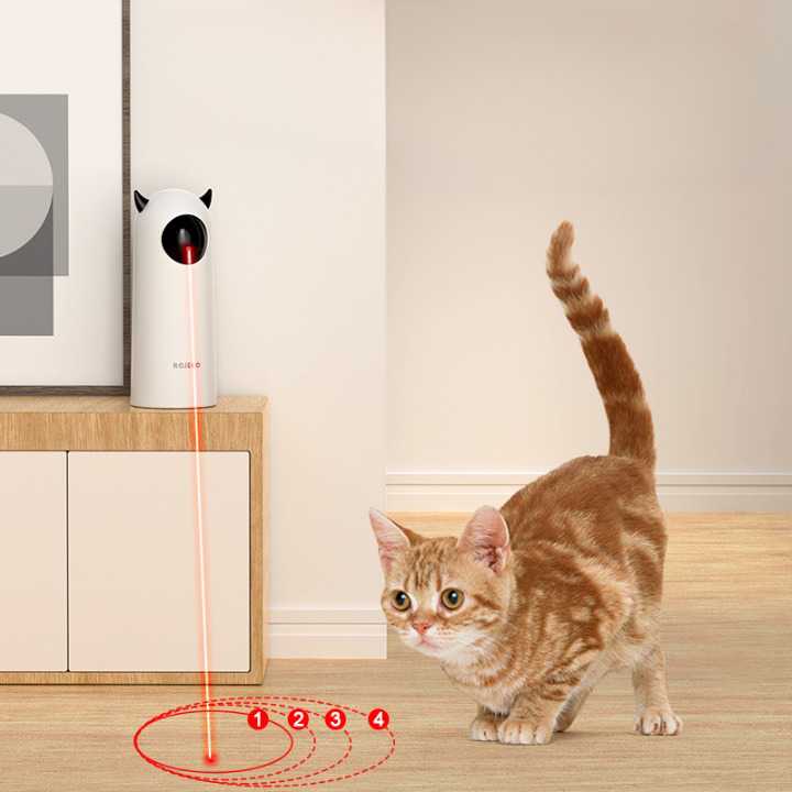 Jouet rotatif laser à LED infrarouge à trois modes pour chat