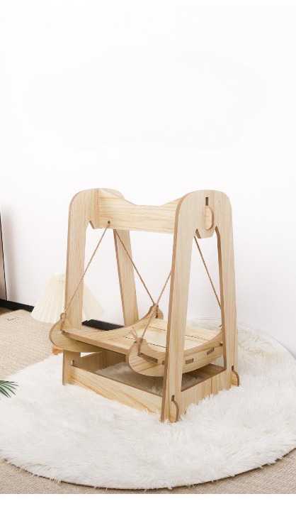 Lit hamac en bois pour chat