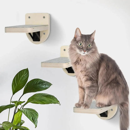 Lot de Trois Escaliers pour Chat Style Plateforme