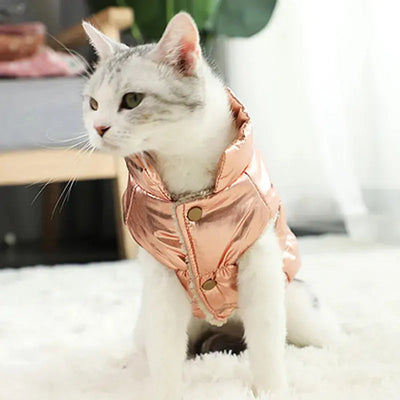 Manteau pour Chat Style Doudoune Imperméable pour l'Hiver