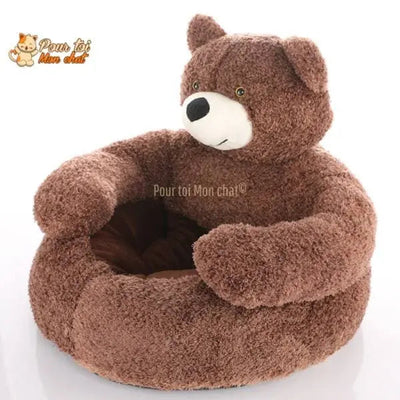 NICHE EN PELUCHE OURSON POUR CHAT - OURSàCHAT™