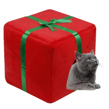 Niche Pour Chat En Forme De Cadeau De Noël