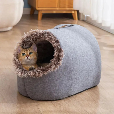 Niche Pour Chat En Peluche Chaude Et Douce