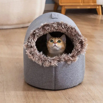 Niche Pour Chat En Peluche Chaude Et Douce