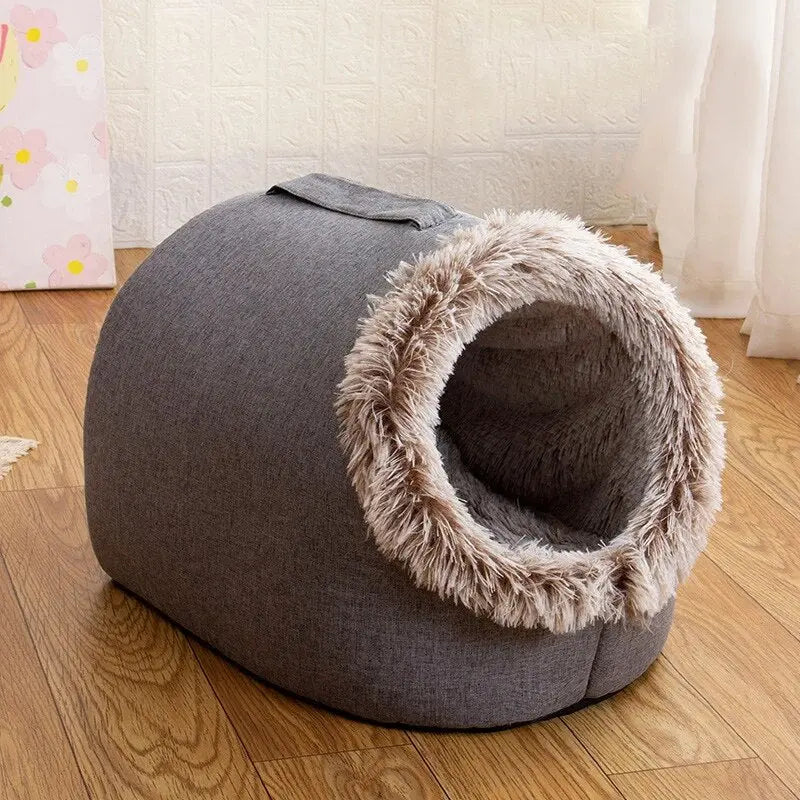 Niche Pour Chat En Peluche Chaude Et Douce