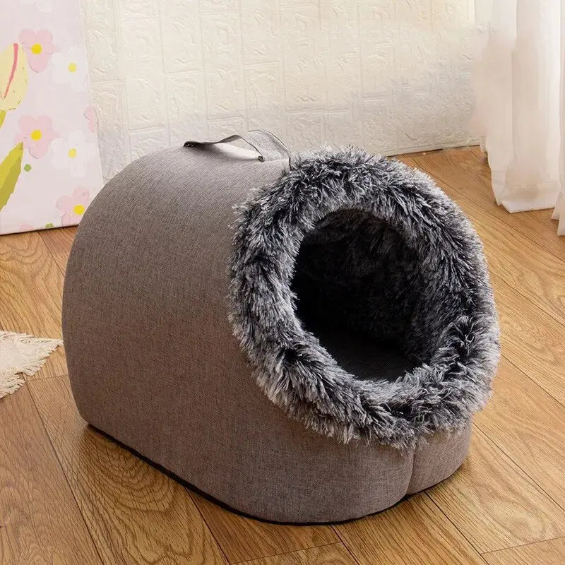 Niche Pour Chat En Peluche Chaude Et Douce