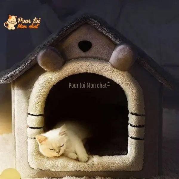 PETITE MAISON EN PELUCHE POUR CHAT – TOITpourCHAT™