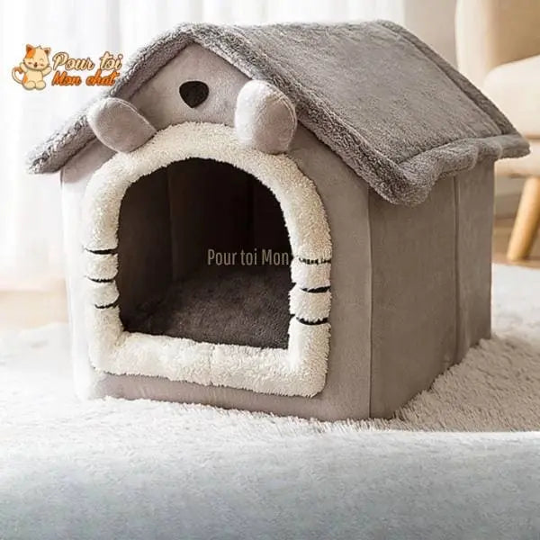 PETITE MAISON EN PELUCHE POUR CHAT – TOITpourCHAT™