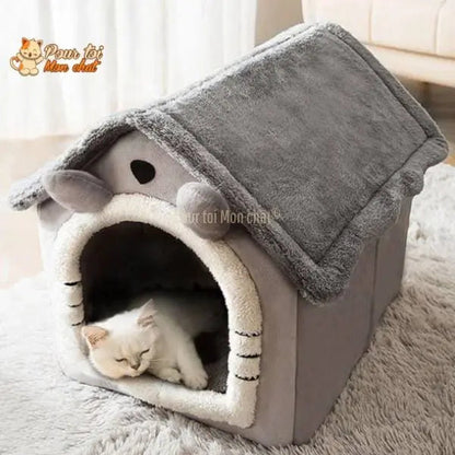 PETITE MAISON EN PELUCHE POUR CHAT – TOITpourCHAT™