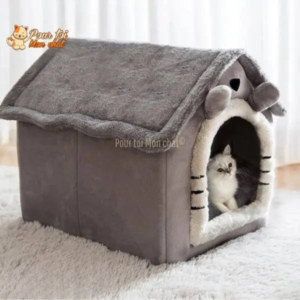 PETITE MAISON EN PELUCHE POUR CHAT – TOITpourCHAT™