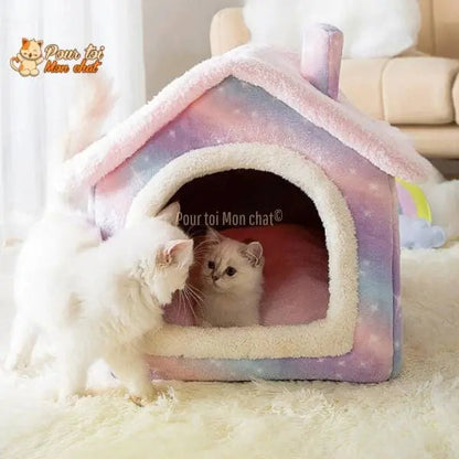 PETITE MAISON EN PELUCHE POUR CHAT – TOITpourCHAT™