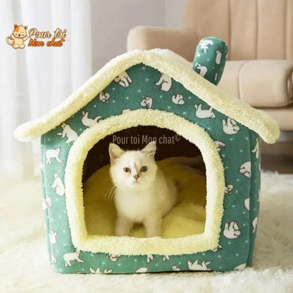 PETITE MAISON EN PELUCHE POUR CHAT – TOITpourCHAT™