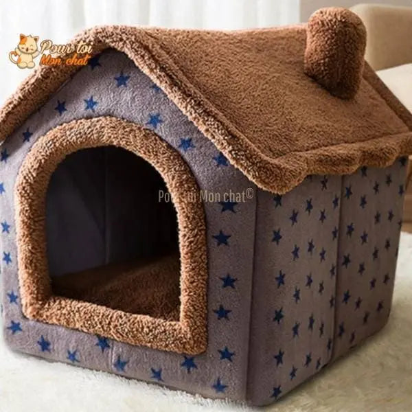 PETITE MAISON EN PELUCHE POUR CHAT – TOITpourCHAT™