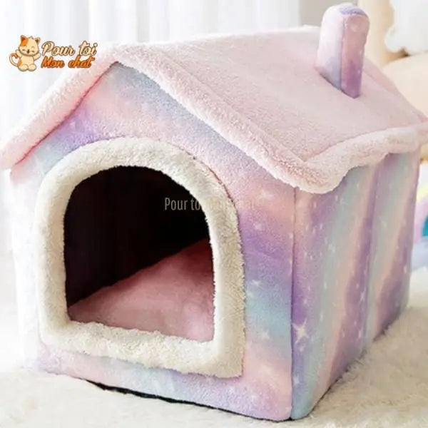 PETITE MAISON EN PELUCHE POUR CHAT – TOITpourCHAT™