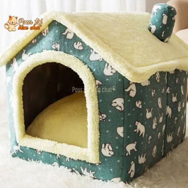 PETITE MAISON EN PELUCHE POUR CHAT – TOITpourCHAT™