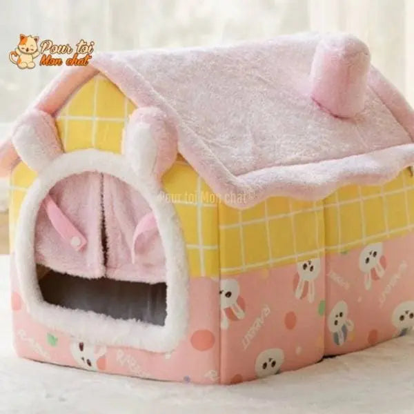 PETITE MAISON EN PELUCHE POUR CHAT – TOITpourCHAT™