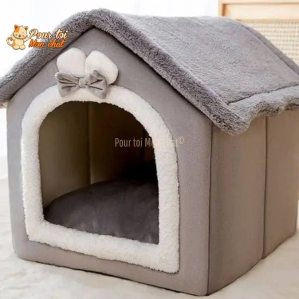 PETITE MAISON EN PELUCHE POUR CHAT – TOITpourCHAT™