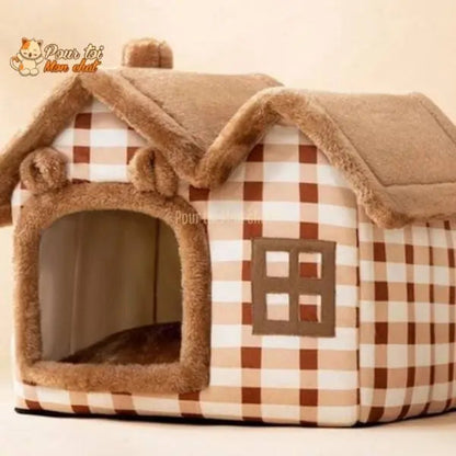 PETITE MAISON EN PELUCHE POUR CHAT – TOITpourCHAT™