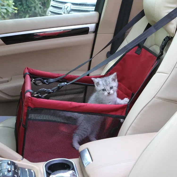 Panier de siège de voiture transportable et imperméable pour chat