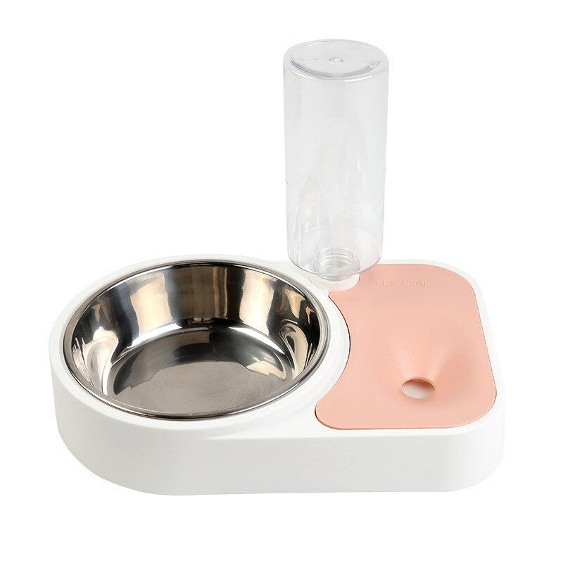 Gamelle pour chat design en inox avec distributeur à eau - Tendre Fripouille