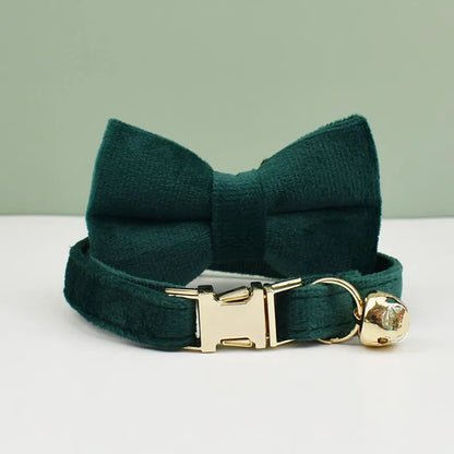 Collier pour chat en velours personnalisé