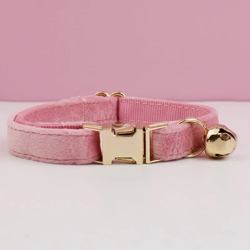 Collier pour chat personnalisable en velours