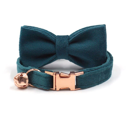 Collier pour chat personnalisé en velours avec cloche