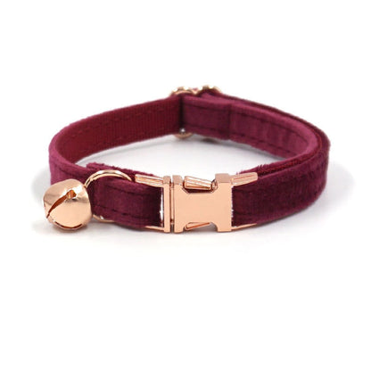 Collier pour chat personnalisé en velours avec cloche