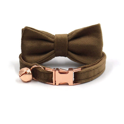 Collier pour chat personnalisé en velours avec cloche