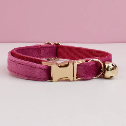 Collier pour chat personnalisable en velours