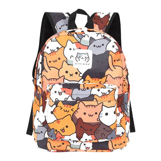 Sac à dos avec motifs de chats mignons pour filles et garçons