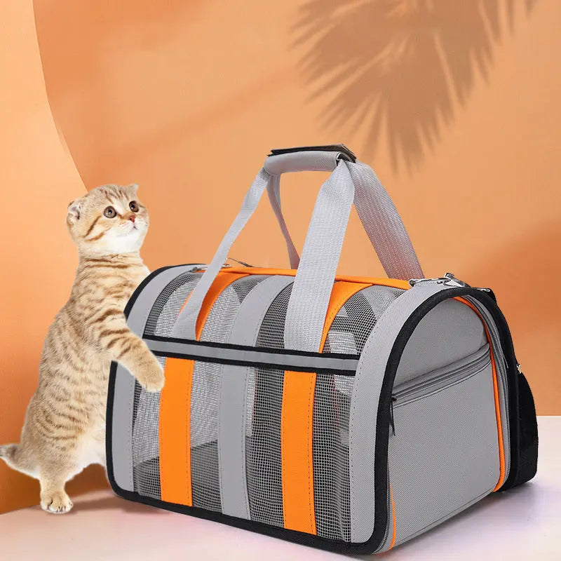 Sac à dos de transport pliable en tissu oxford pour chat