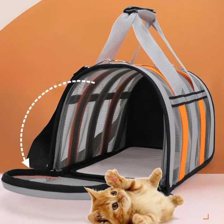 Sac à dos de transport pliable en tissu oxford pour chat